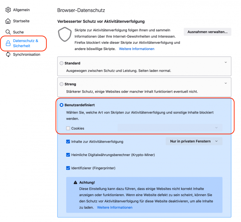 Wie aktiviere ich Cookies? HIN Support