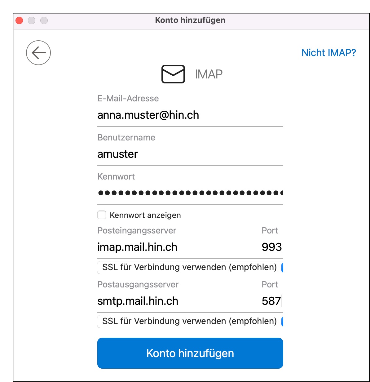 Anleitung Mail Token Service f??r Mail Clients HIN Support