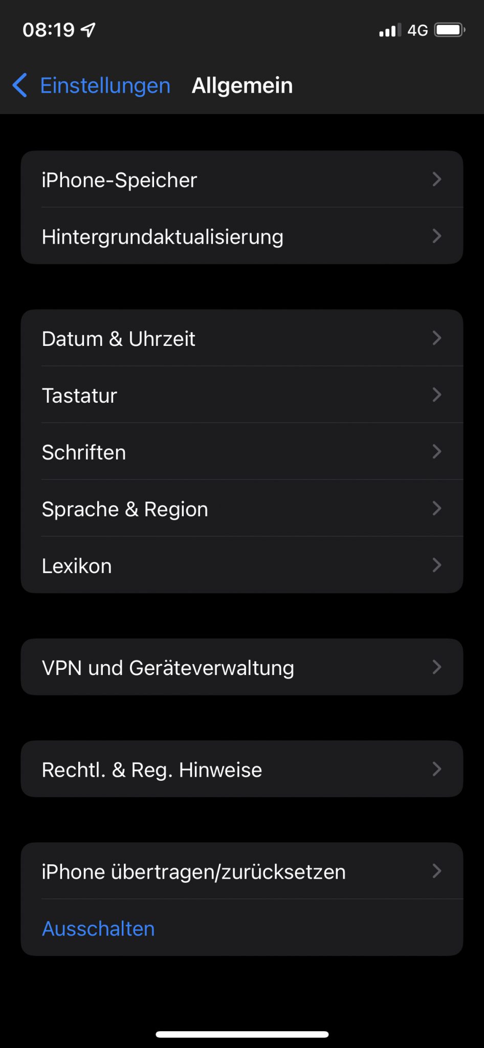 Schritt 7: Wählen Sie in den Einstellungen «VPN und Geräteverwaltung»