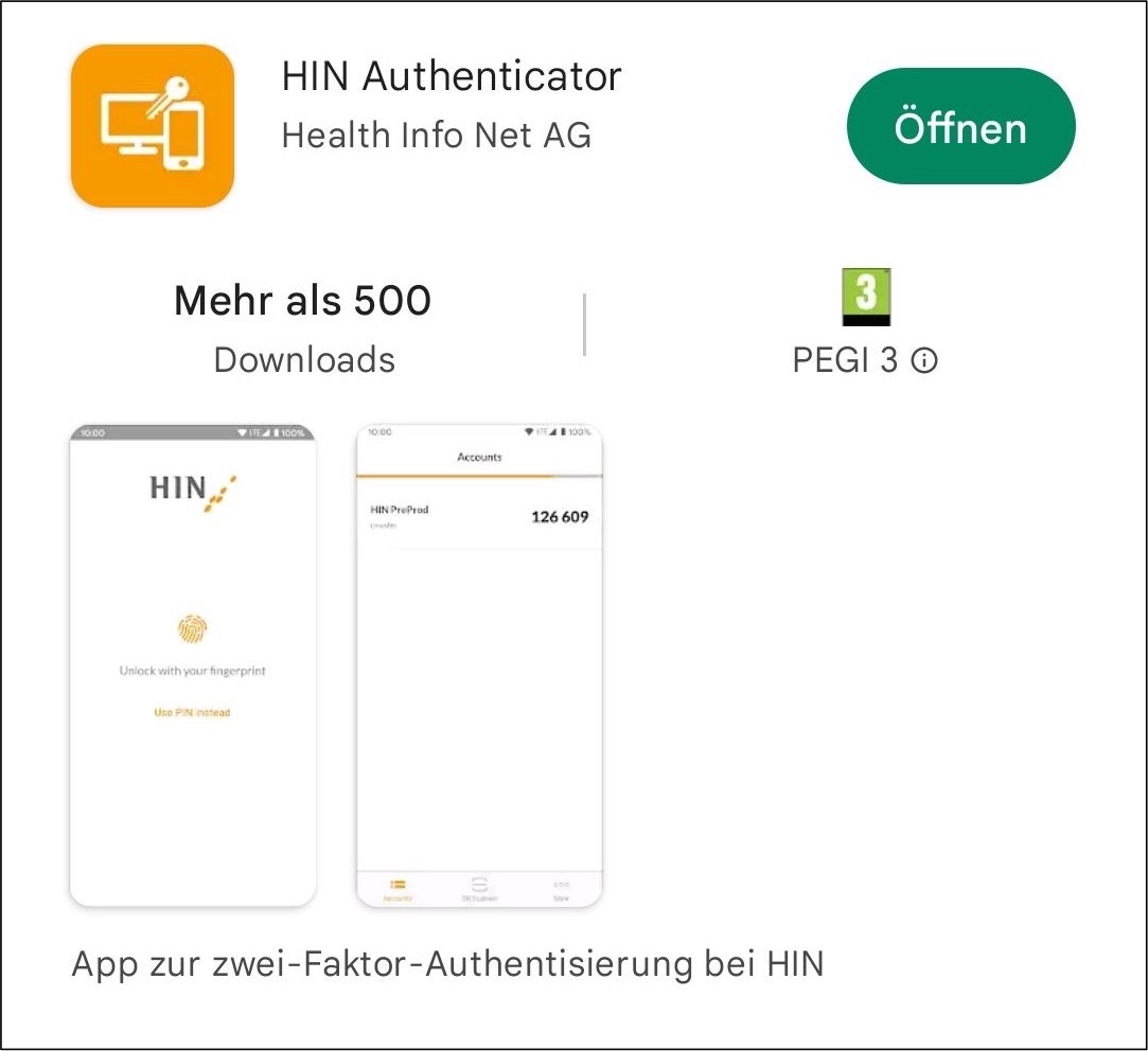HIN Authenticator Google Play