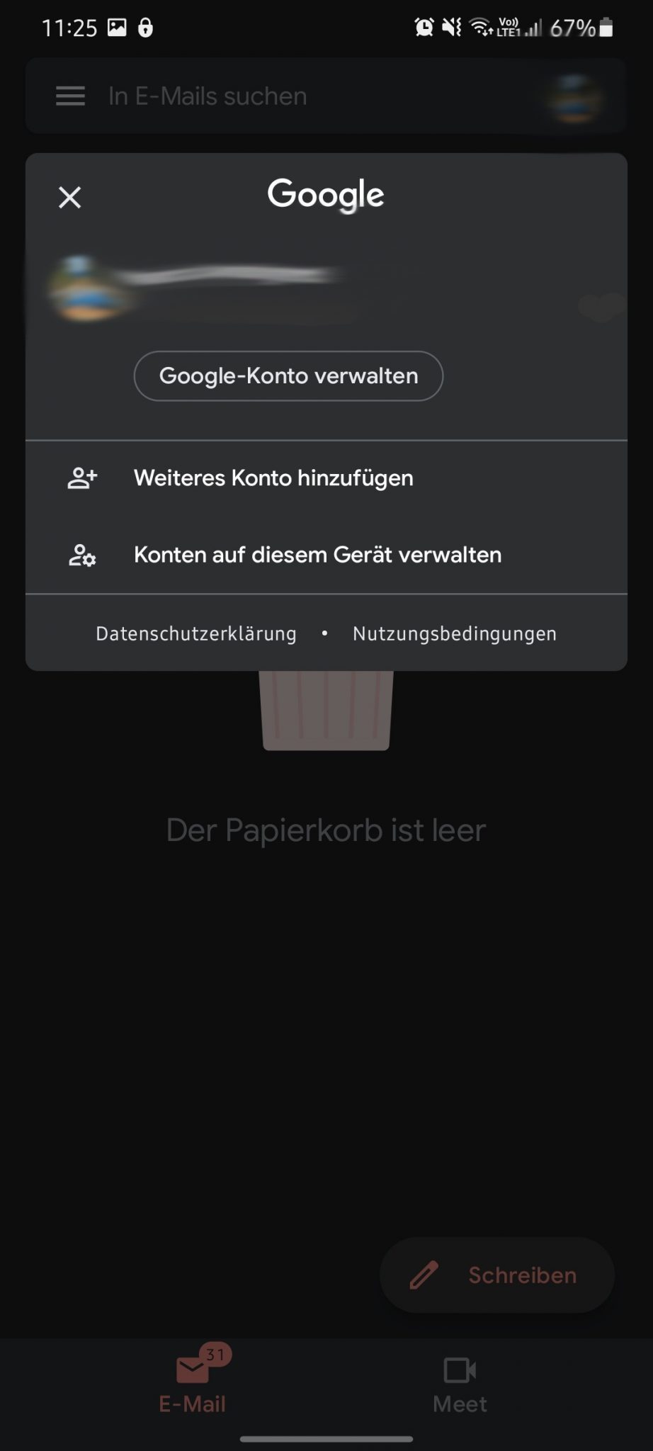 Wählen Sie «Weiteres Konto hinzufügen»