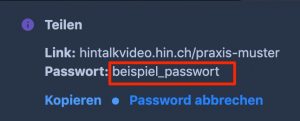 Konferenzraum mit einem Passwort sichern