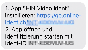 Beispiel für SMS (iPhone)