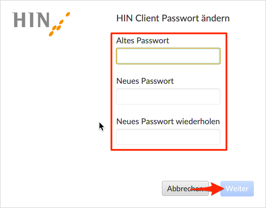 Passwort ändern