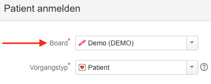 Patient anmelden