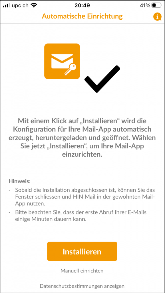 Schritt 5: Klicken Sie auf «Installieren»
