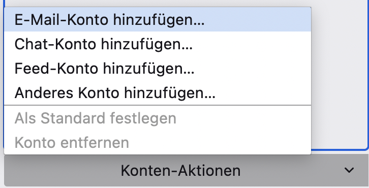 Konten-Aktionen