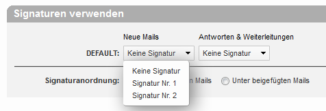 Verwendung der Signaturen