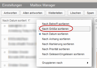 Mailbox-Manager-Einstellungen