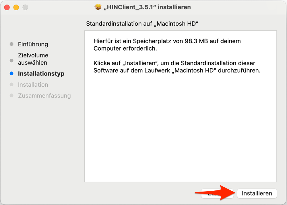 HINClient installieren 1