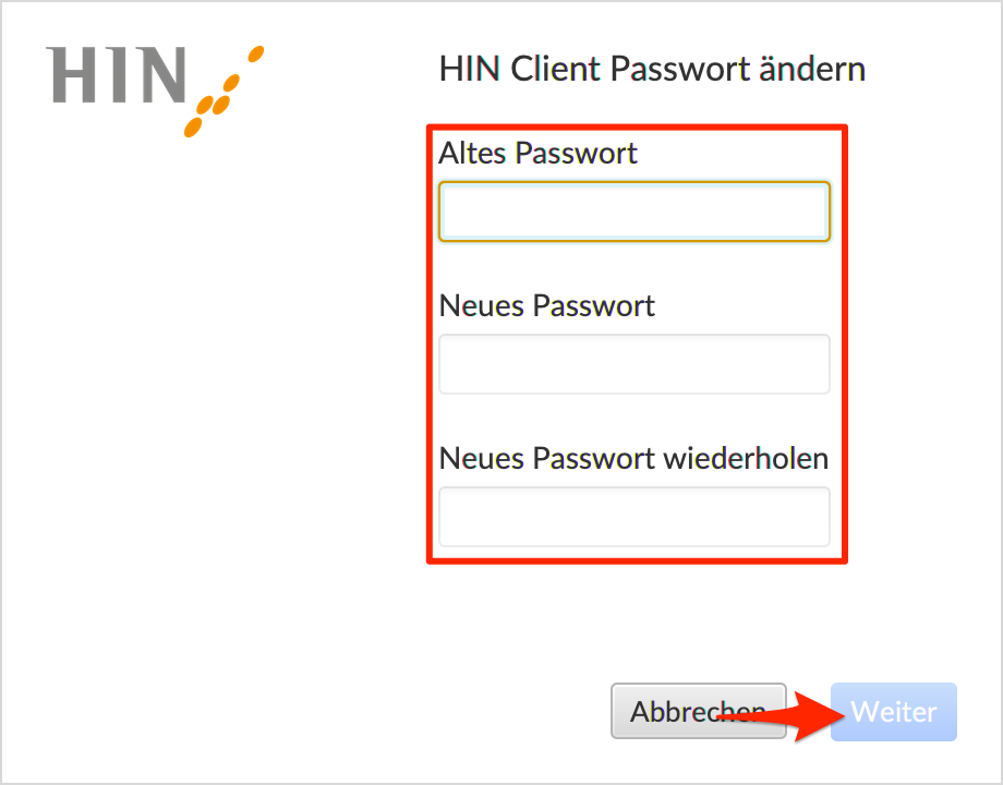 Passwort ändern
