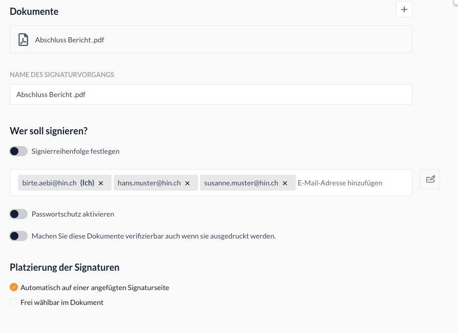 Dokument signieren 1