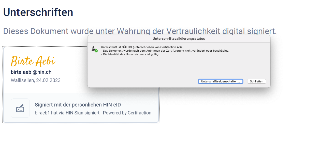 Unterschriften