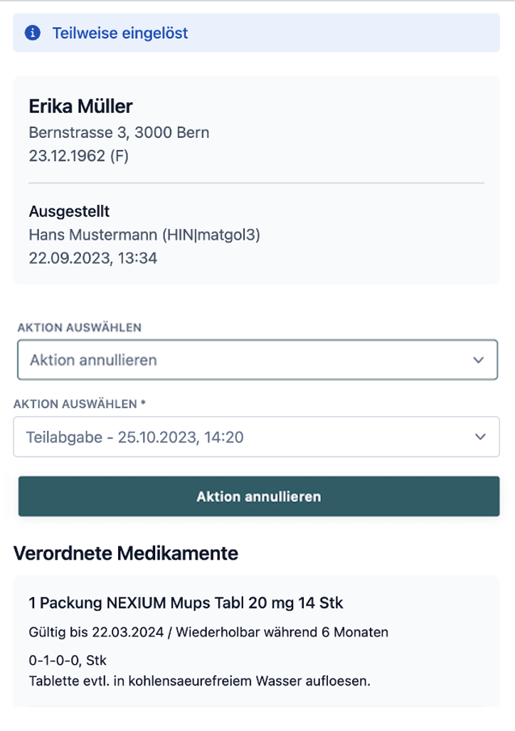 E-Rezept Schweiz Service 3