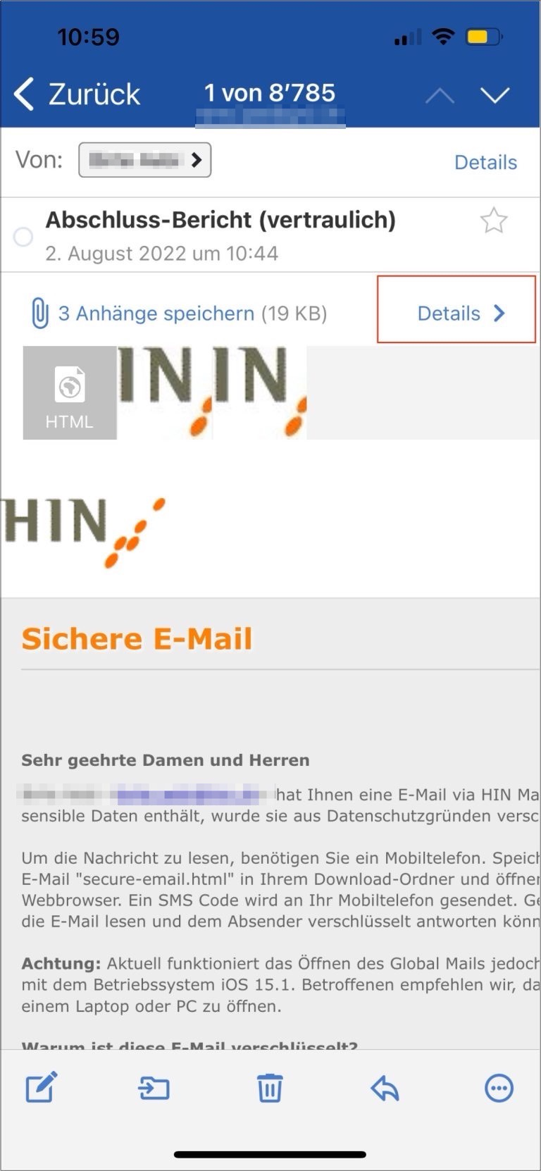 Klicken Sie auf Details