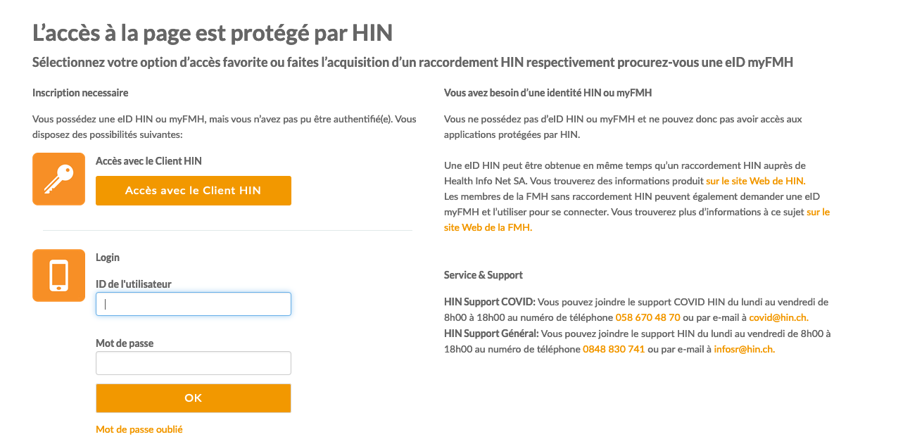 login HIN
