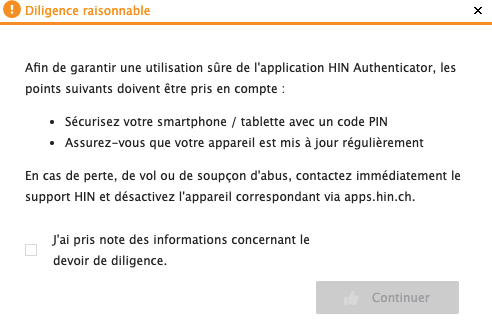 Activer l’identité HIN 8