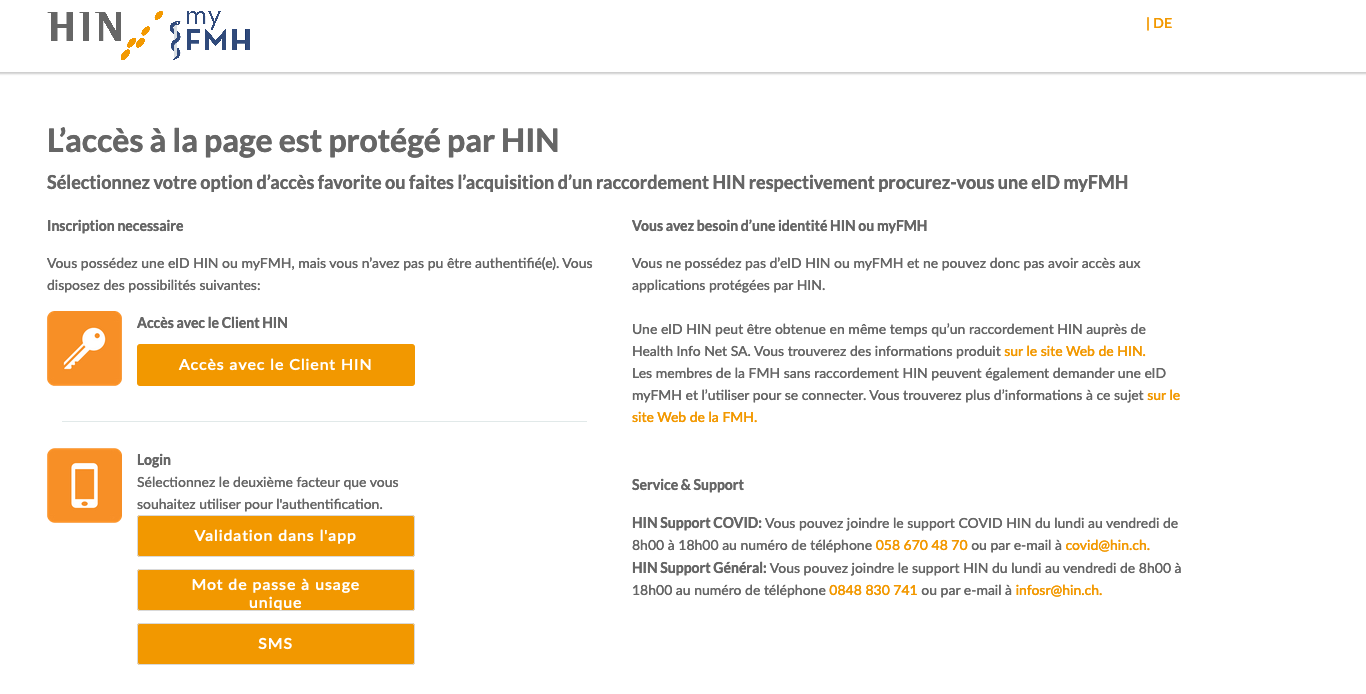 Activer l’identité HIN 13