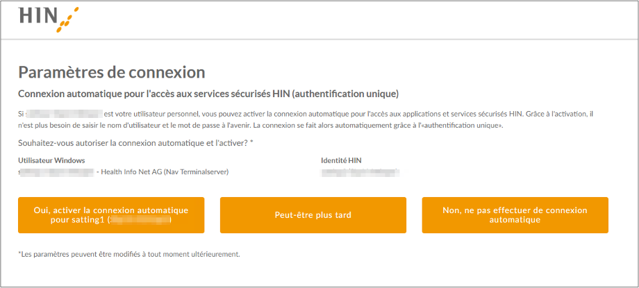 Activer l’identité HIN 16