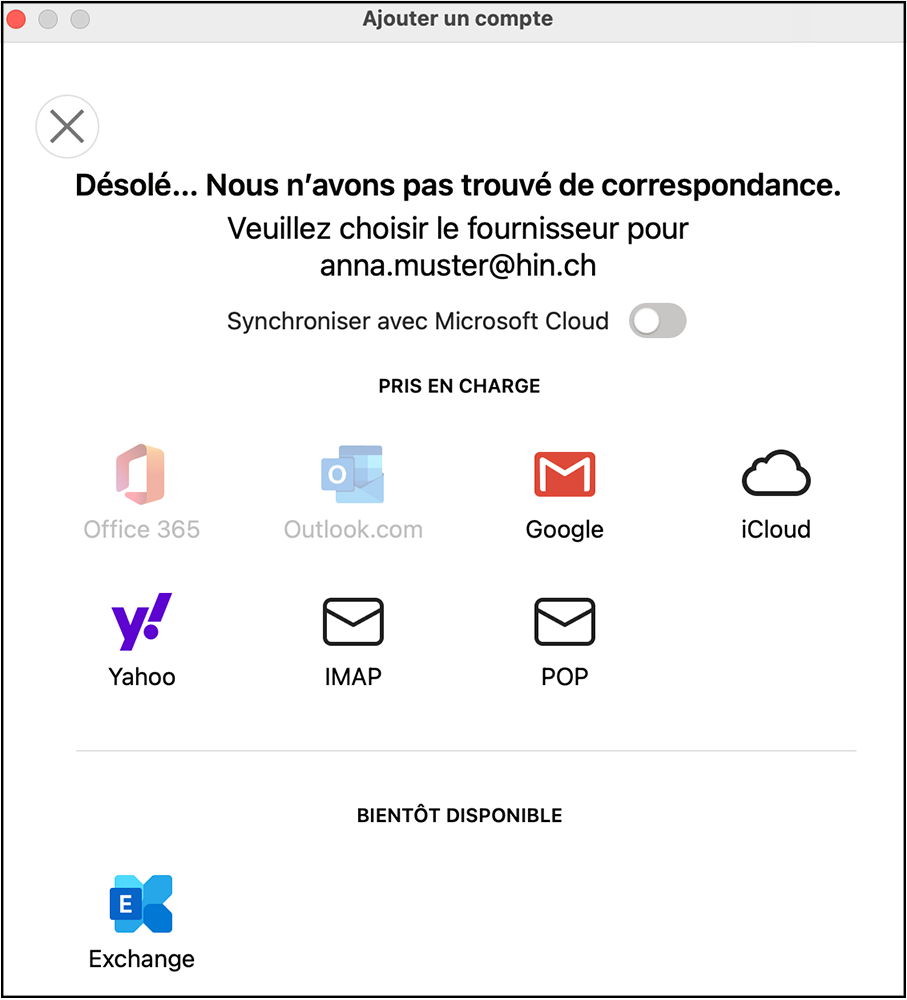 Mit Microsoft Cloud synchronisieren