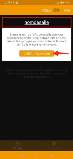 Beitreten über App 1