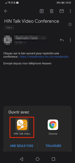 Beitreten über Link 1