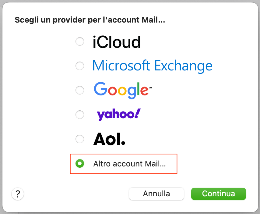 Anderer Mail-Account