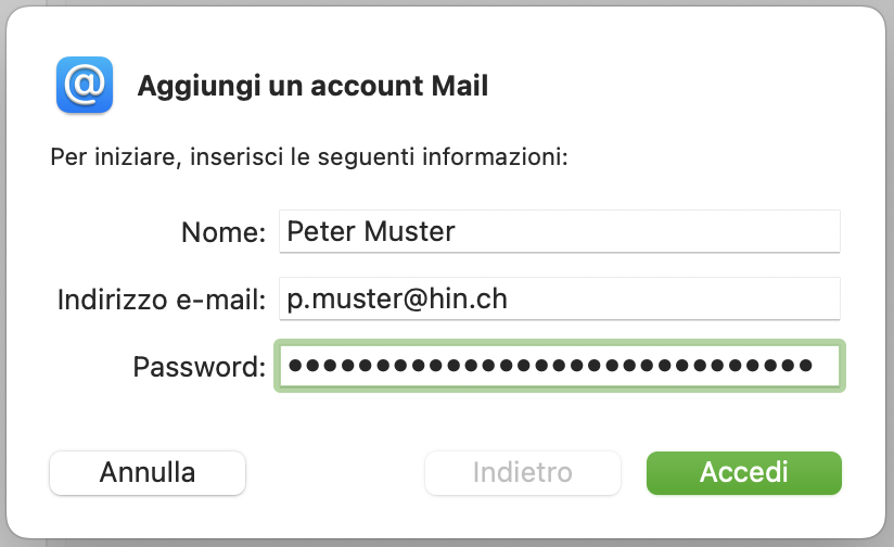 Mail-Account hinzufügen
